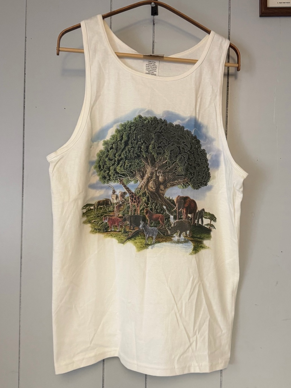 Disney’s Animal Kingdom Tank Top Vintage 90s Walt Disney World Made USA Size Med